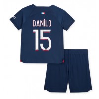 Dětský Fotbalový dres Paris Saint-Germain Danilo Pereira #15 2023-24 Domácí Krátký Rukáv (+ trenýrky)